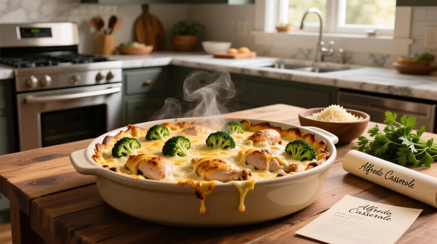 Baked Chicken with Alfredo Sauce No Pasta